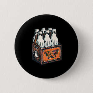 For The Boos Halloween 6 Pack Booze Ghost Beer Bot Cm Round Badge