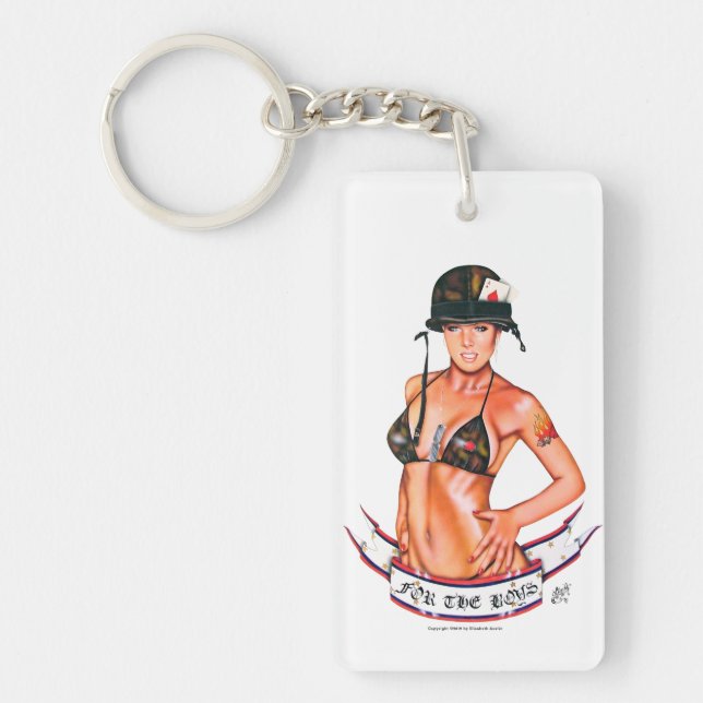 For the Boys Pinup Keychain (Front)