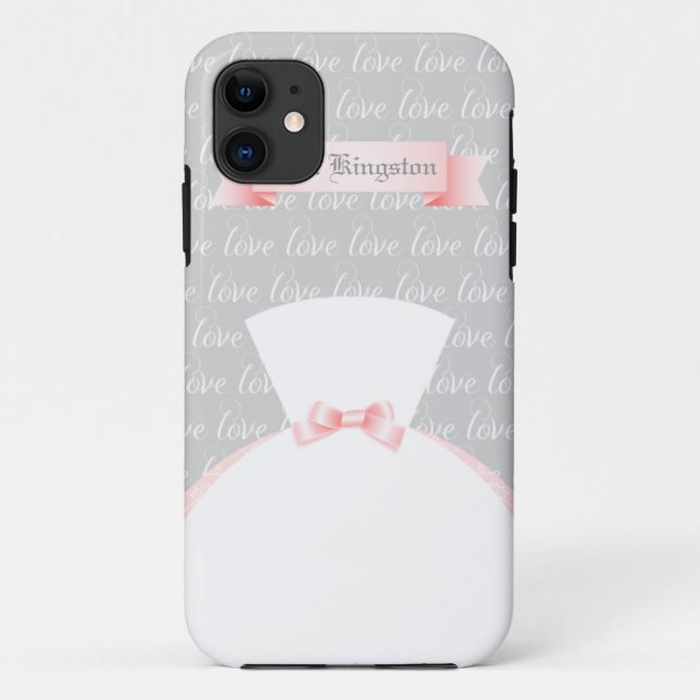 For the Bride Personalised "Mrs." Case-Mate iPhone Case (Back)