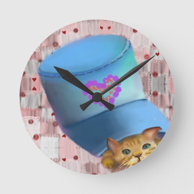 for the cat lovers round clock (Front)