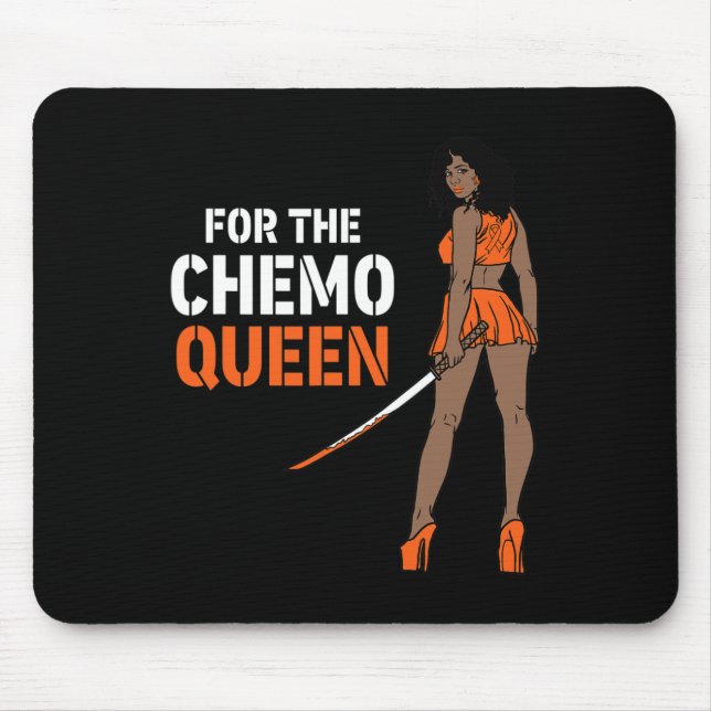 For The Chemo Queen Leukaemia Awareness Melanin Wa Mouse Mat (Front)