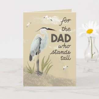 For the Dad Who Stands Tall – Heron Father’s Day Card