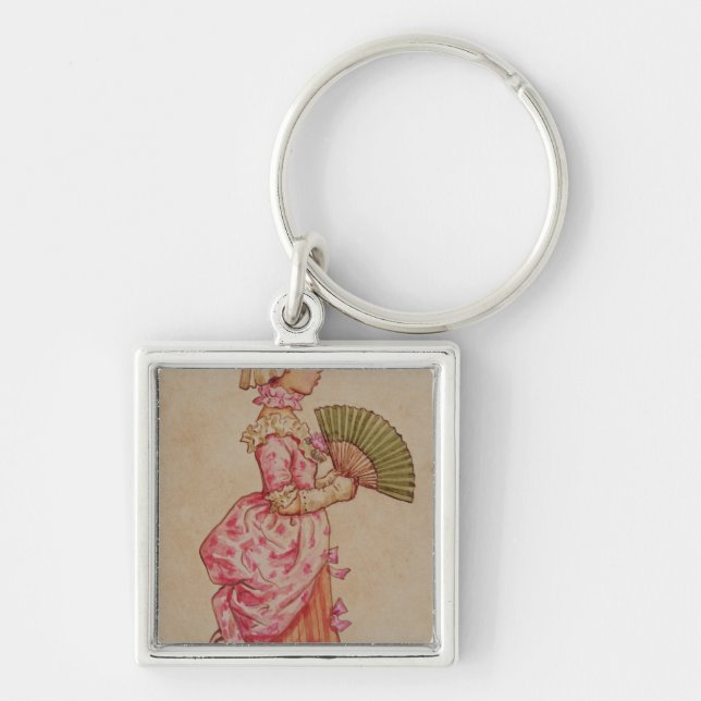 For the Dance, one of a set of 12 illustrations Key Ring (Front)