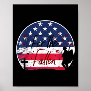 For The Fallen Heroes Memorial Day Veterans Poster