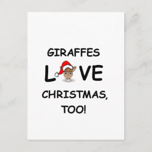 For the GIRAFFE collector for Christmas! Holiday Postcard