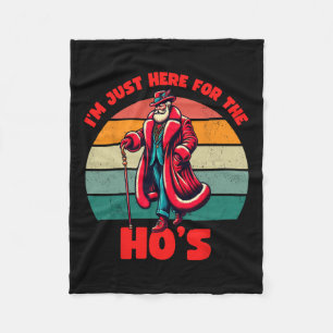 For The Hos Inappropriate Santa Xmas Naughty List Fleece Blanket