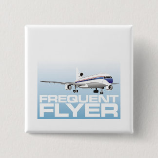 For the jet setter: Frequent flyer 15 Cm Square Badge