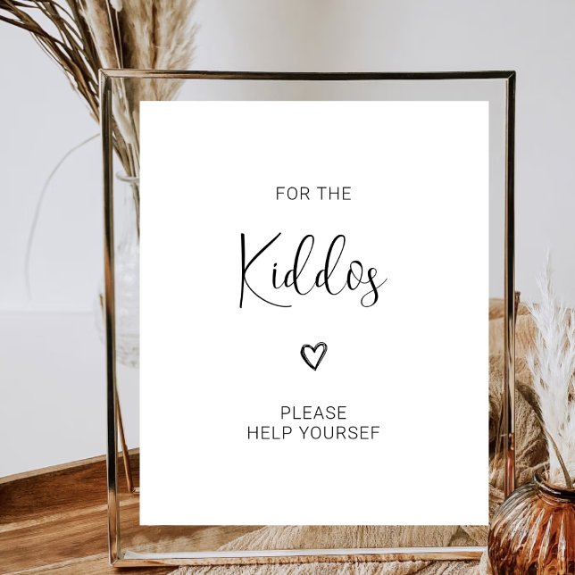 For the Kiddos Favours Modern Wedding Kids Birthda Poster (Creator Uploaded)