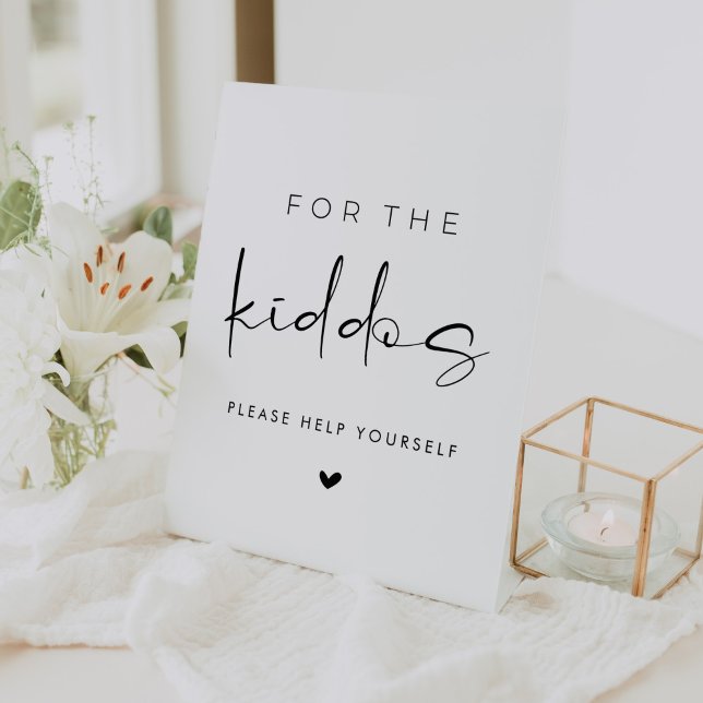 For the Kiddos Wedding Kids Table Pedestal Sign (Creator Uploaded)