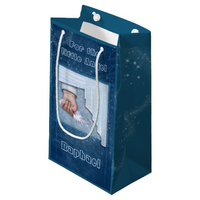For the Little Angel (customisable) Small Gift Bag (Front Angled)