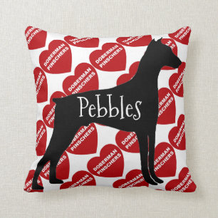 For the Love of an Doberman Pinscher Dog Cushion