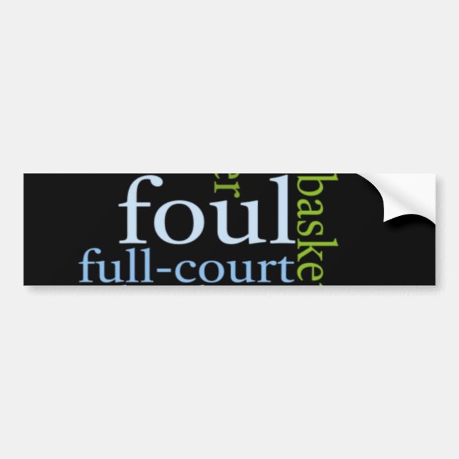 For the Love of Basketball Bumper Sticker (Front)