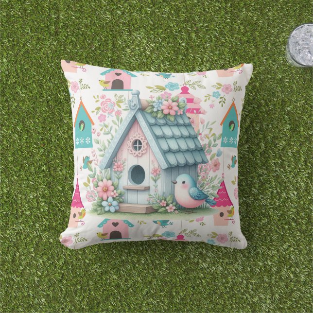 For The Love Of Birds Cushion (Grass)
