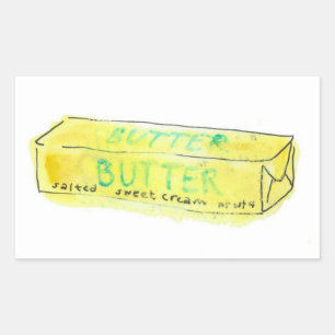 FOR THE LOVE OF BUTTER RECTANGULAR STICKER