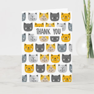 For the Love of Cats Thank You Card