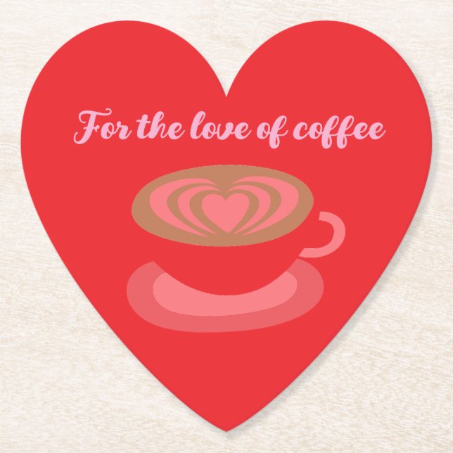 For the love of coffee coaster (Front)