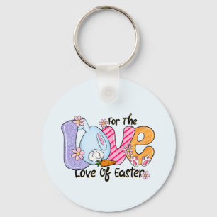 For The Love of Easter - Cute Bunny & Eggs Key Ring