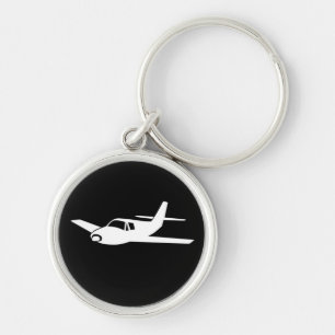 For the love of flying simple plane keychain