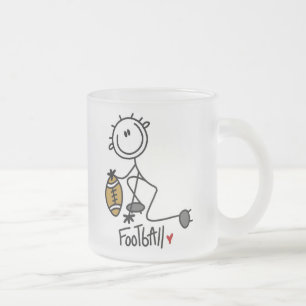 For the Love of Football Frosted Glass Coffee Mug