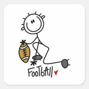 For the Love of Football Square Sticker