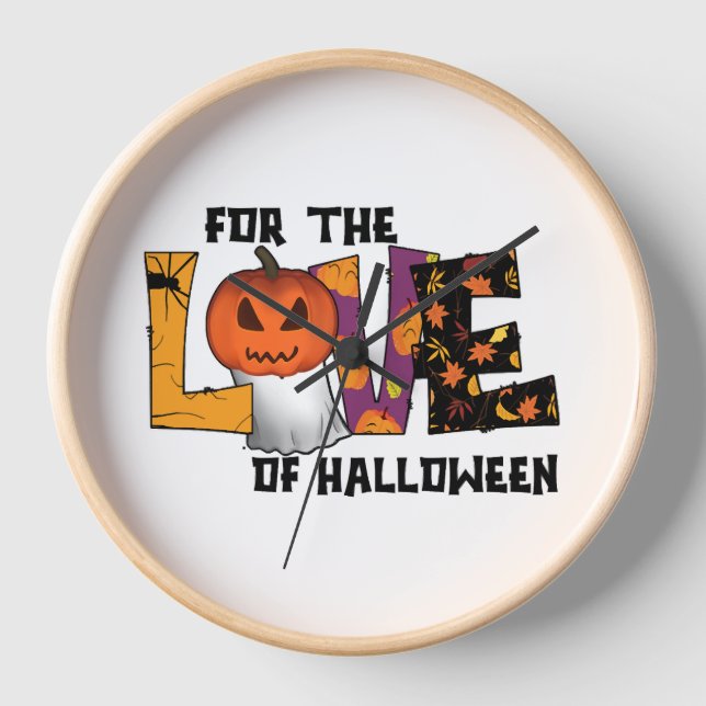 For the Love of Halloween  Clock (Front)