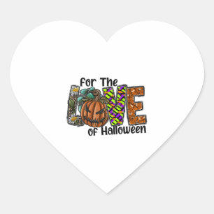 For The Love Of Halloween Heart Sticker