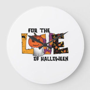 For the Love of Halloween Large Clock