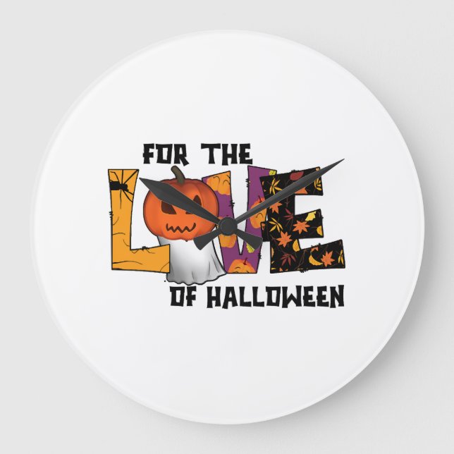 For the Love of Halloween Large Clock (Front)
