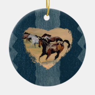For the Love of Horses Ceramic Tree Decoration