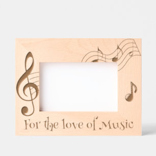 For the love of music engraved frames