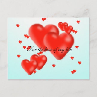 For the love of my life postcard