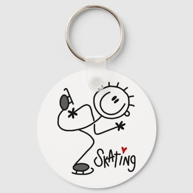 For the Love of Skating Tshirts and Gifts Key Ring (Front)