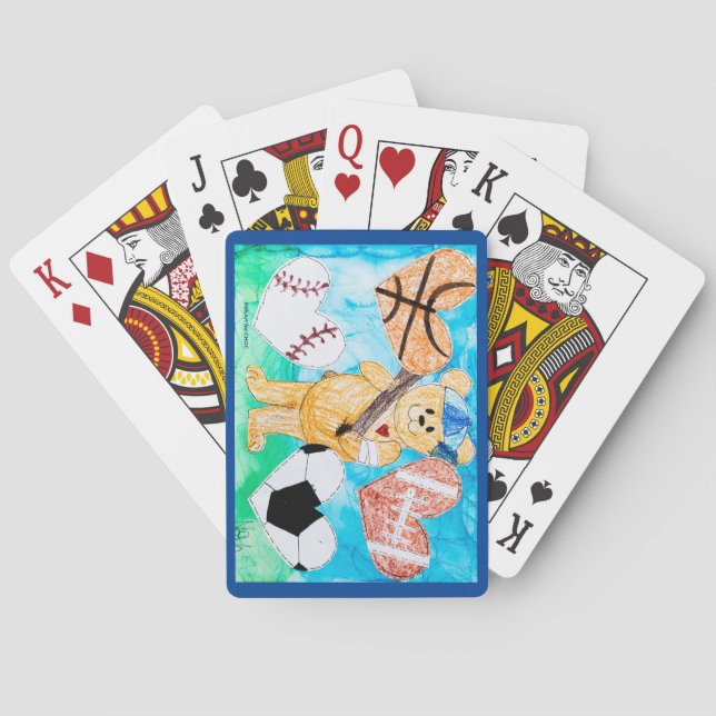 For the Love of Sports - Kids Art for CHOC Playing Cards (Back)