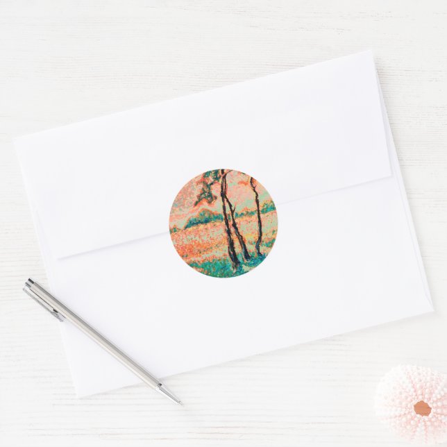For the love of Summertime Classic Round Sticker (Envelope)