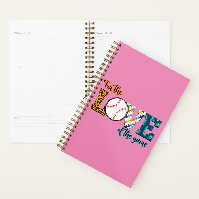 For The Love Of The Game Baseball Mum Leopard Planner (Display)