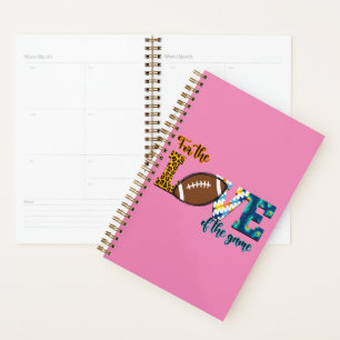 For The Love Of The Game Football Mum Leopard Planner