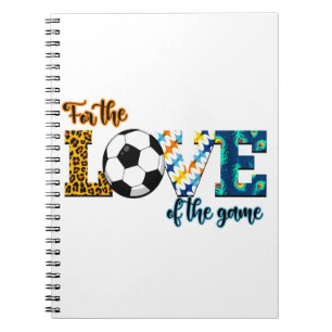 For The Love Of The Game Soccer Mum Leopard Notebook