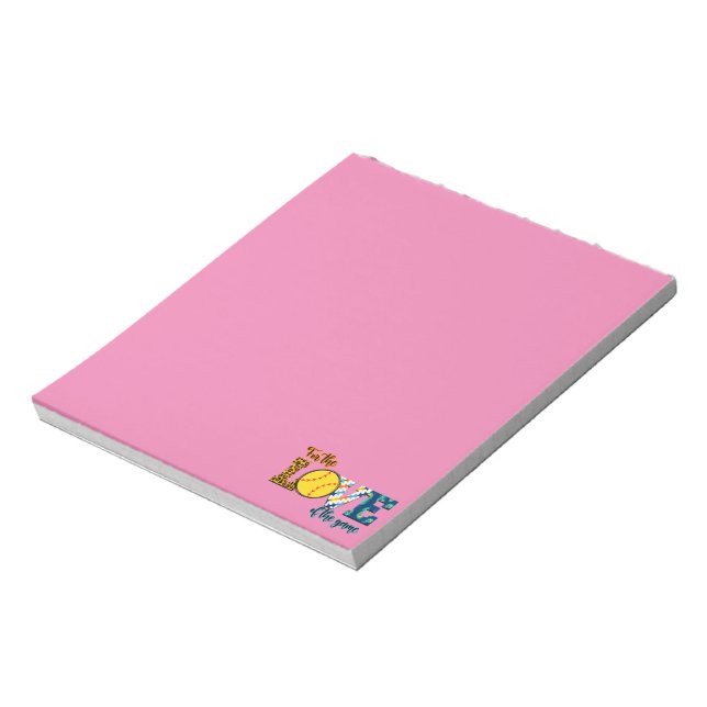For The Love Of The Game Softball Mum Leopard Notepad (Rotated)