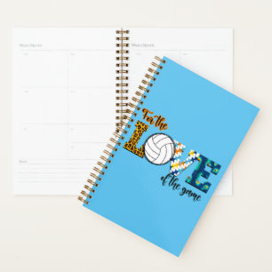 For The Love Of The Game Volleyball Mum Leopard Planner