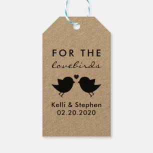 For the Lovebirds, Wedding Bird Seed Favour Tags