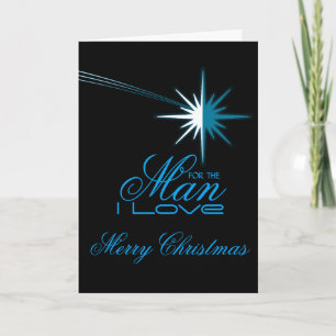 For the Man I Love/Merry Christmas - Shooting Star Holiday Card