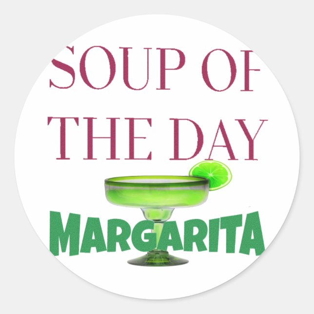 For the margarita classic round sticker (Front)