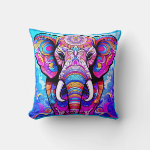 For the Nursery a Colourful Elephant on a Charming Cushion