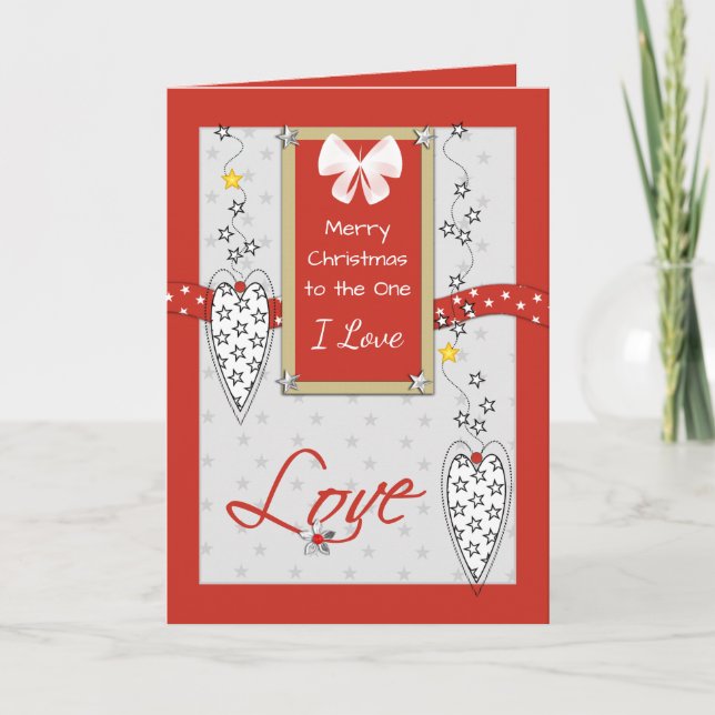 For the one I Love at Christmas Holiday Card (Front)
