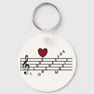 For the orchistra music lover key ring