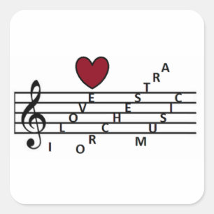 For the orchistra music lover square sticker