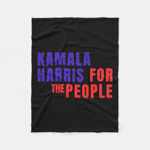 For The People Tee Kamala Harris Fleece Blanket