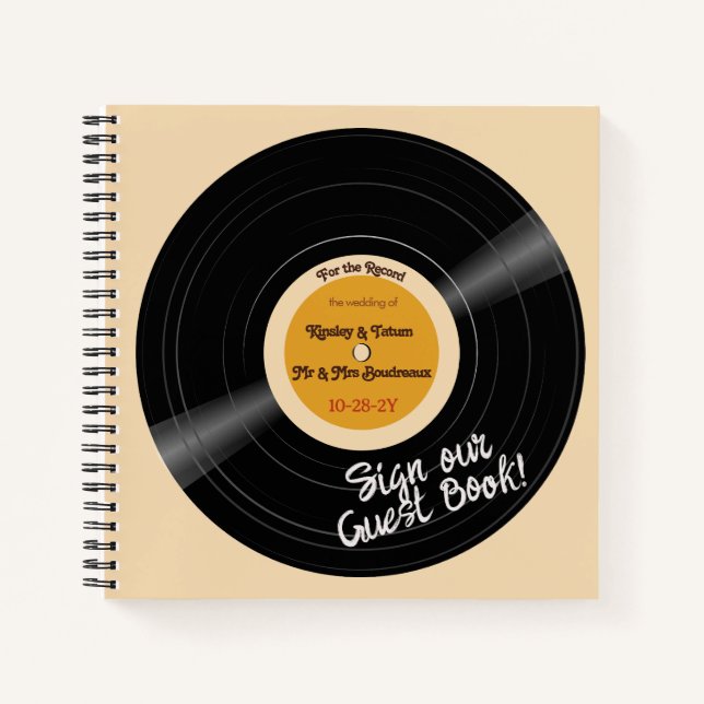 For the Record Vinyl Groovy Browns Guest Book (Front)