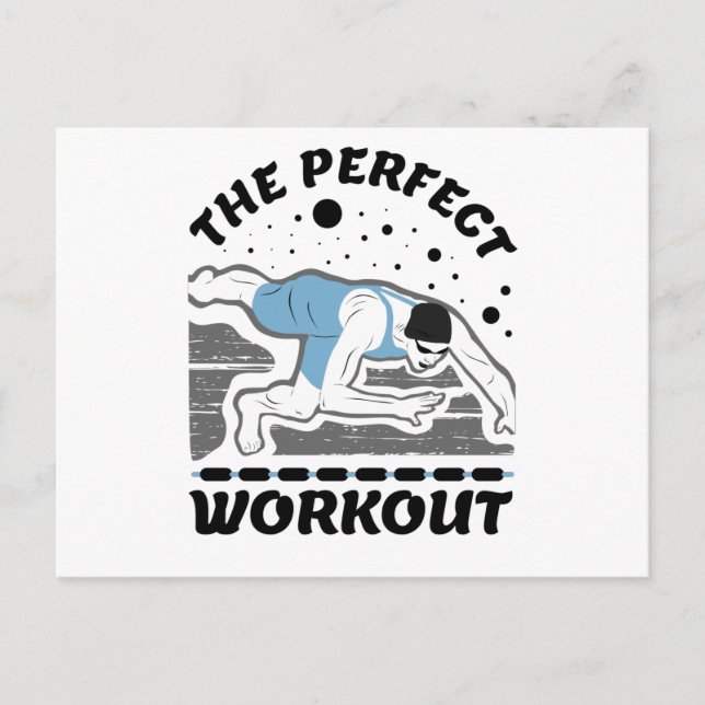 For The Swimmer - The Perfect Workout Swim Postcard (Front)