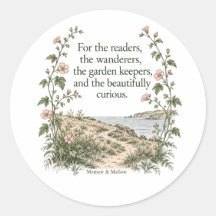 For the Wanderers Round Sticker— Coastal Path